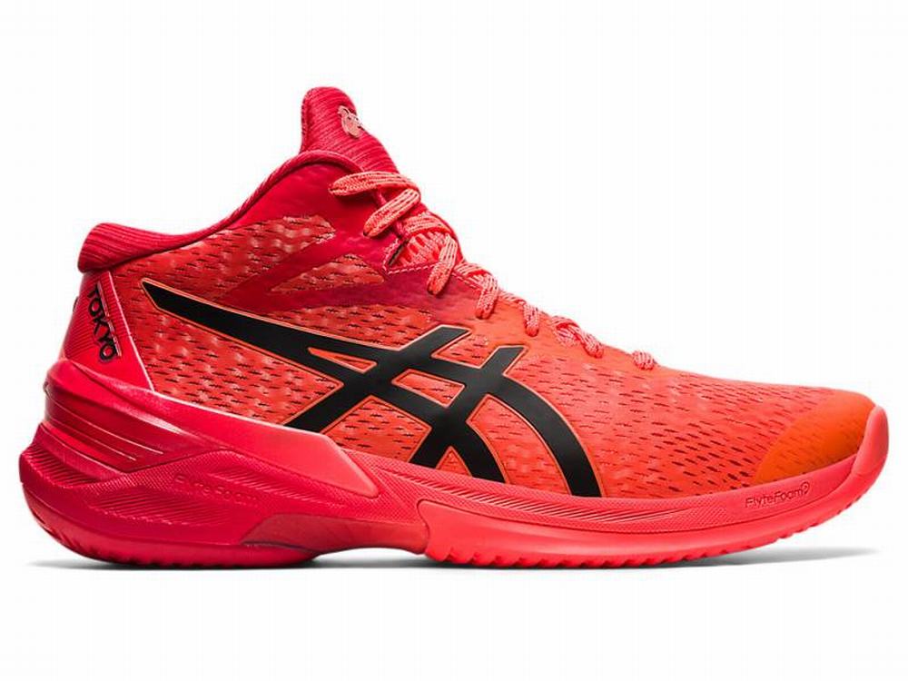 Tenis de Voleibol Asics En Linea SKY ELITE FF MT TOKYO Hombre Naranjas Rojos Negros