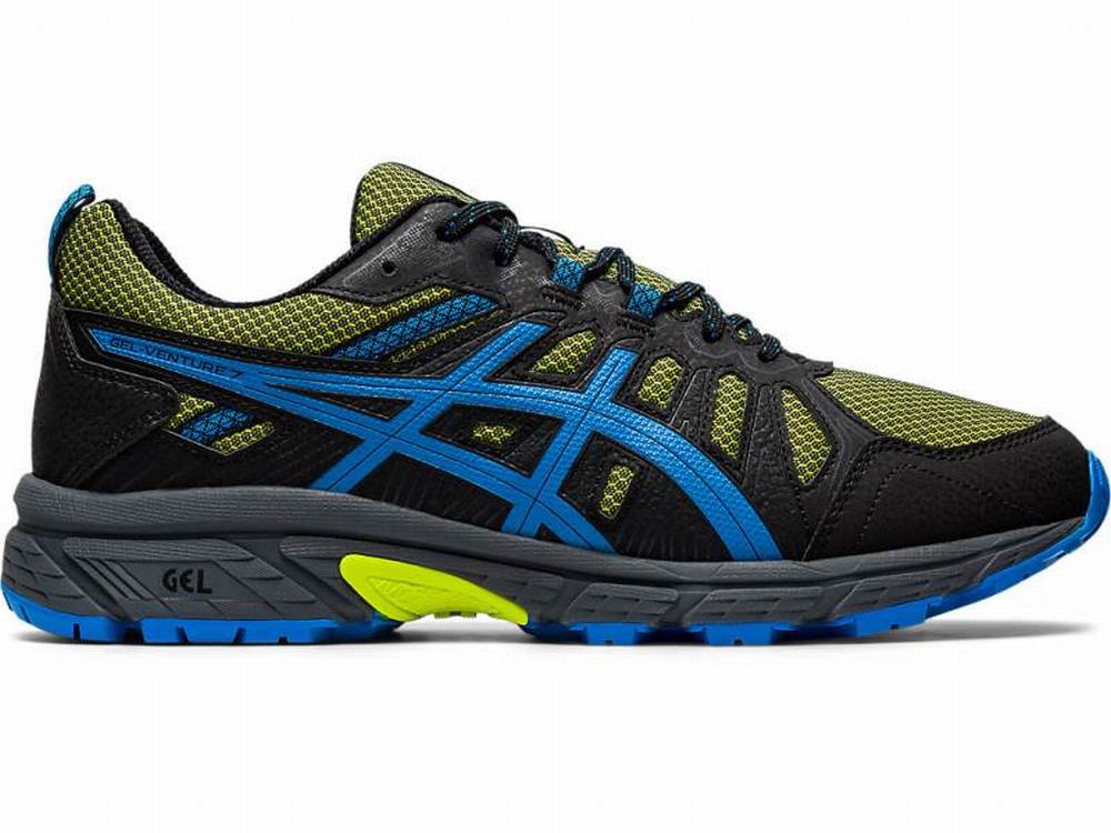 Venta Zapatillas Trail Running Asics Mexico GEL VENTURE 7 Hombre Verdes Claro Azules